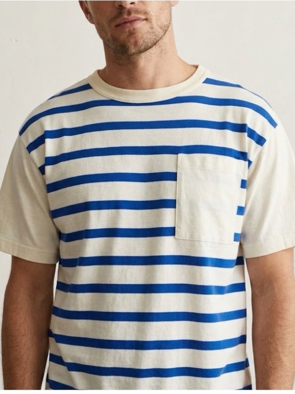 Vintage 90s Koret Blue Striped Tee Large